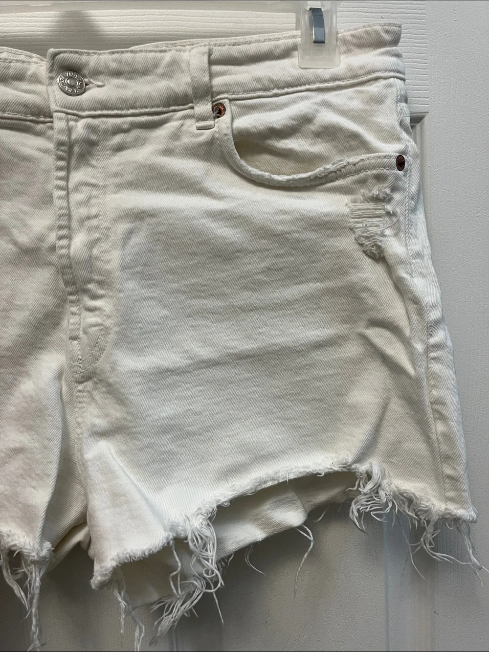 Zara white denim shorts